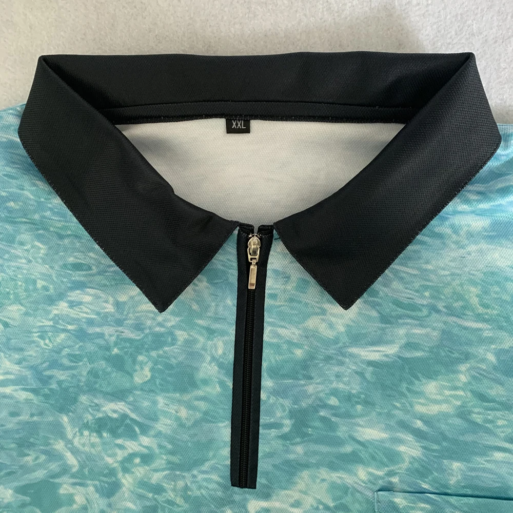 Заказная сублимационная рубашка с застежкой молнией|Поло для тренировок и