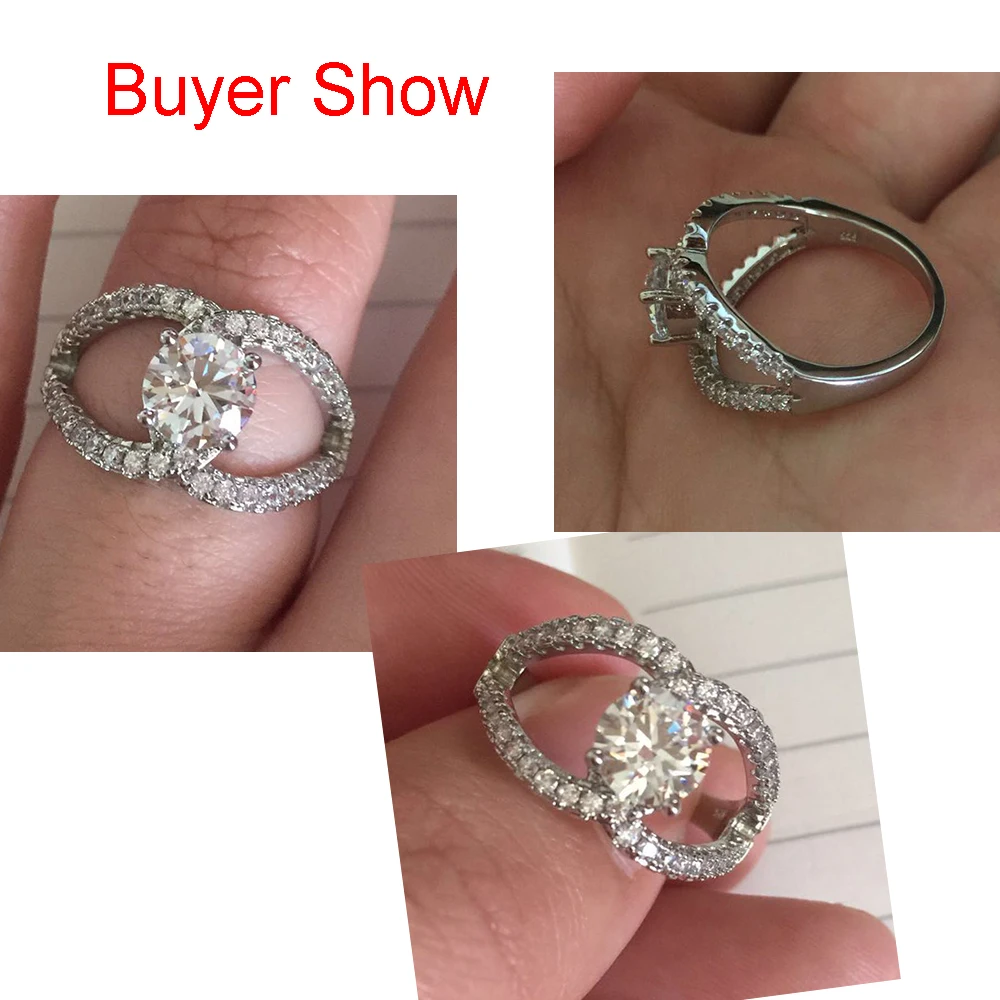 Уникальное кольцо C Cross Moon Bling для женщин обручальное серебряного цвета женское на