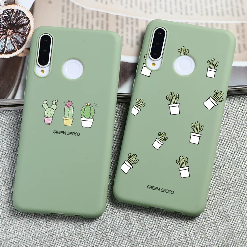 Чехол из ТПУ с зеленым растительным листом для huawei P30 P20 Pro P10 P9 P8 Lite 2017 P Smart 2019 Y7 Y6 Y9