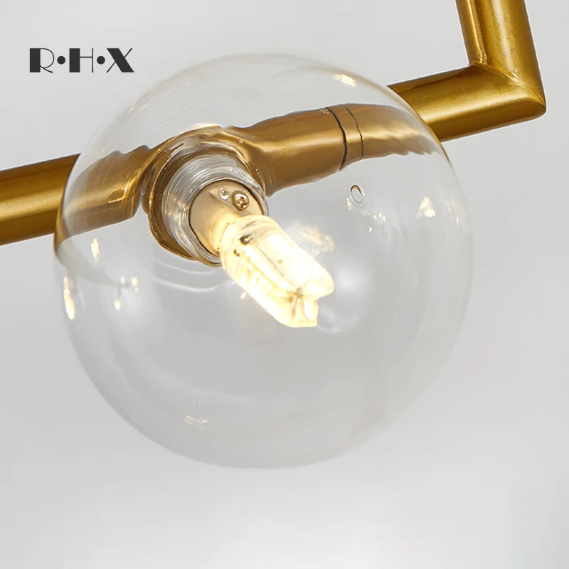 Современная люстра со стеклянными шариками потолочные светильники современная