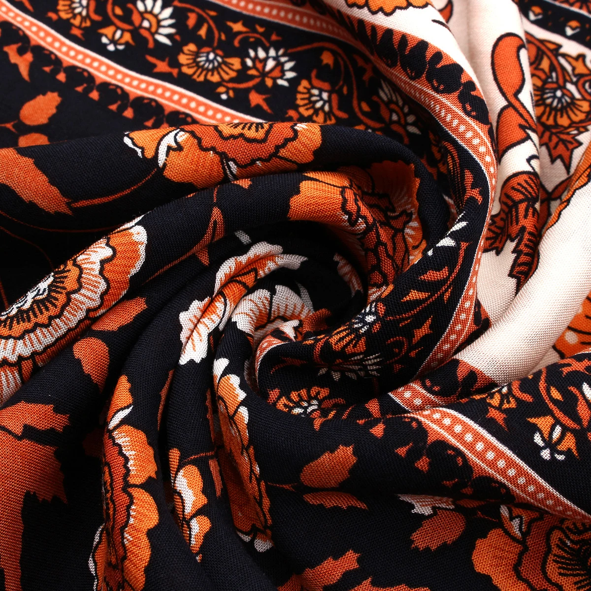 

Jastie Summer Dresses Ladies 2021 Floral Print Hollow Lace V-Neck Long Sleeve Midi Dress Bohemian Beach Party Sexy Women Dress