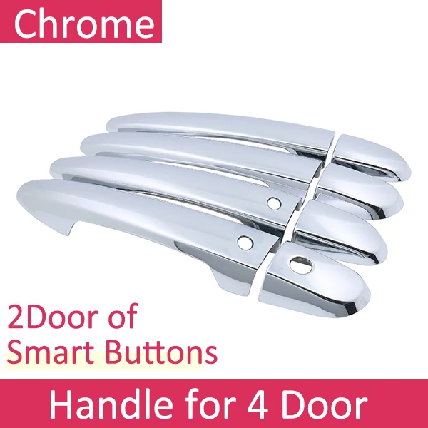 Handle 2 Button Для Mazda CX-8 CX8 CX 8~ Роскошная хромированная внешняя дверная ручка, крышка, автомобильные аксессуары, наклейки, набор отделки из 4 дверных - Название цвета: Handle 2 Button