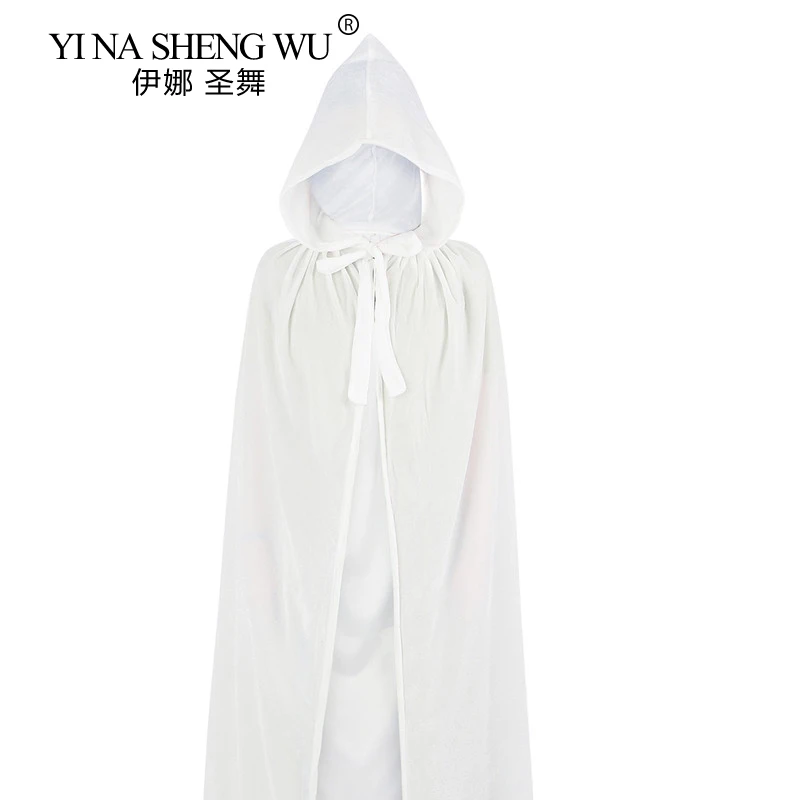 Бархатная накидка на Хэллоуин для взрослых средневековый костюм с капюшоном