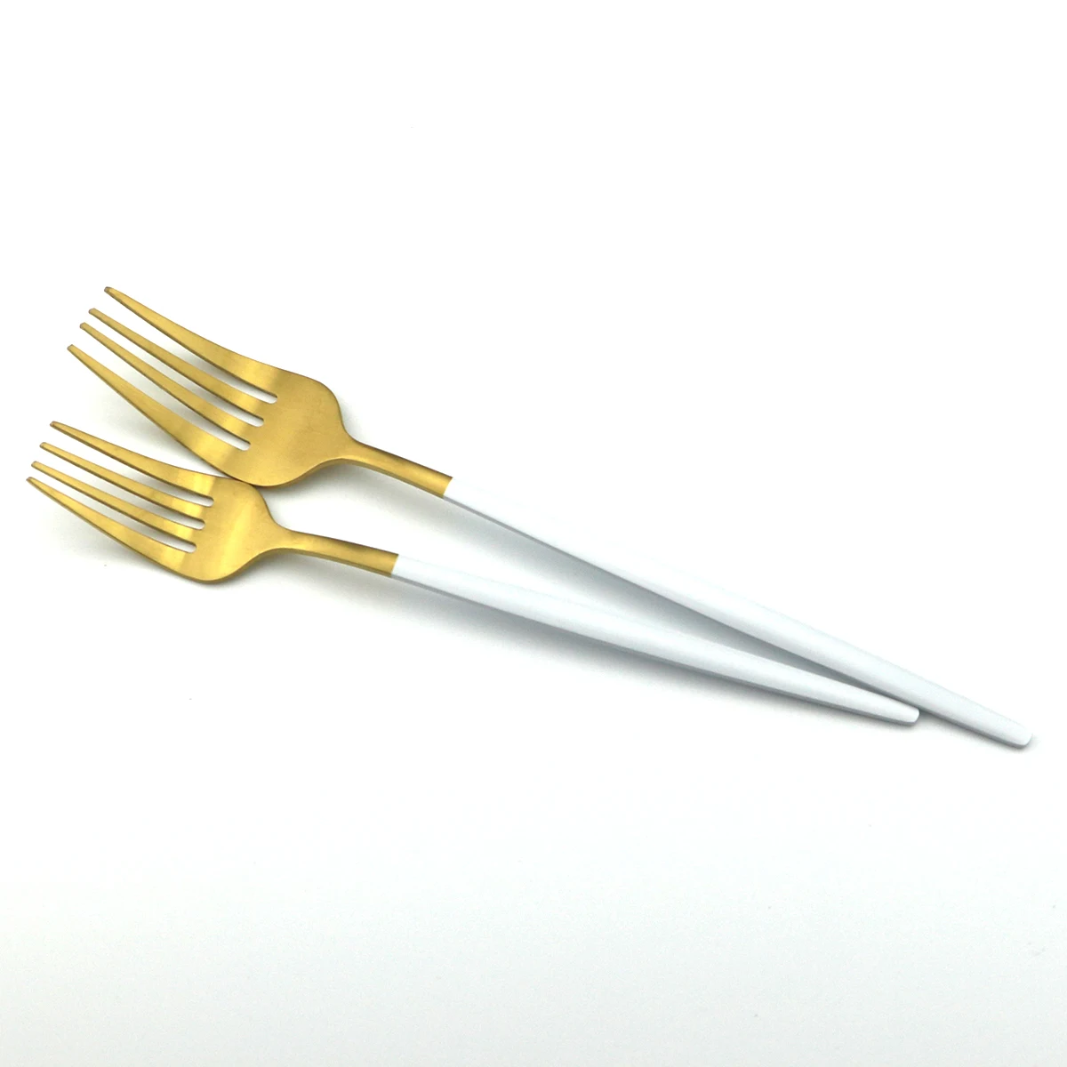 6 шт./компл. набор столовых приборов из белого золота нержавеющей стали столовая