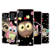 lovely animal owl for samsung a51 a91 a81 a71 a41 a31 a72 a52 a02 s a32 a12 a42 a21 s a11 a01 uw transparent phone case