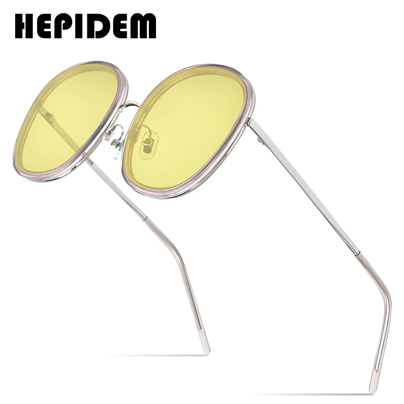 HEPIDEM Круглые Солнцезащитные очки для женщин 2020 роскошный бренд дизайн нежная