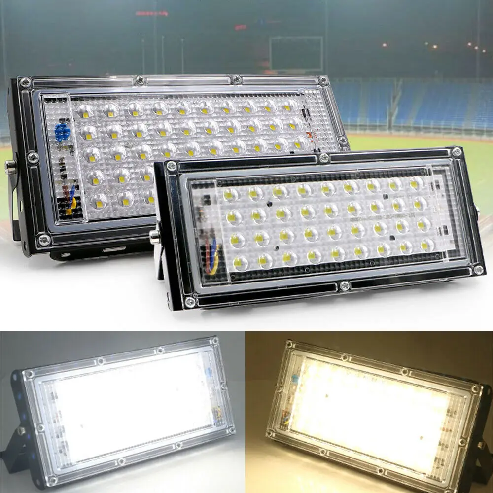 

2Pcs/Lot 50W Outdoor LED Flood Light AC 110V 220V Waterproof White Lamp Floodlight Spotlight Projector Street Landscap Light