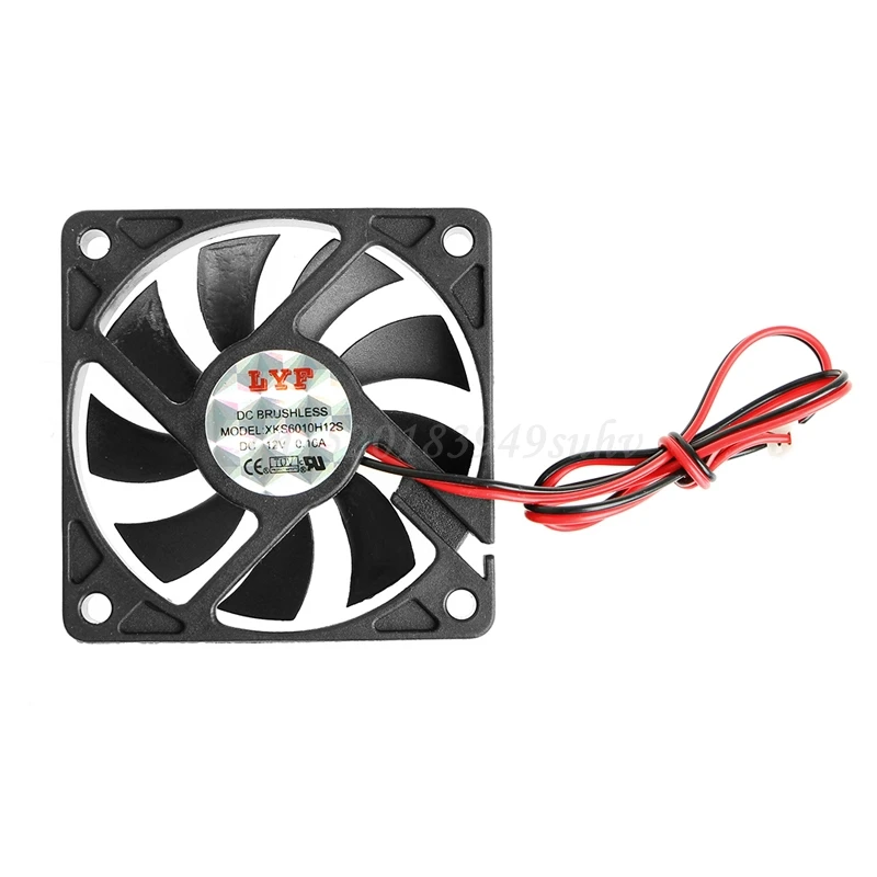 DC 12V 2 контактный 60x60x10 мм PC компьютер CPU система Втулка подшипник вентилятор