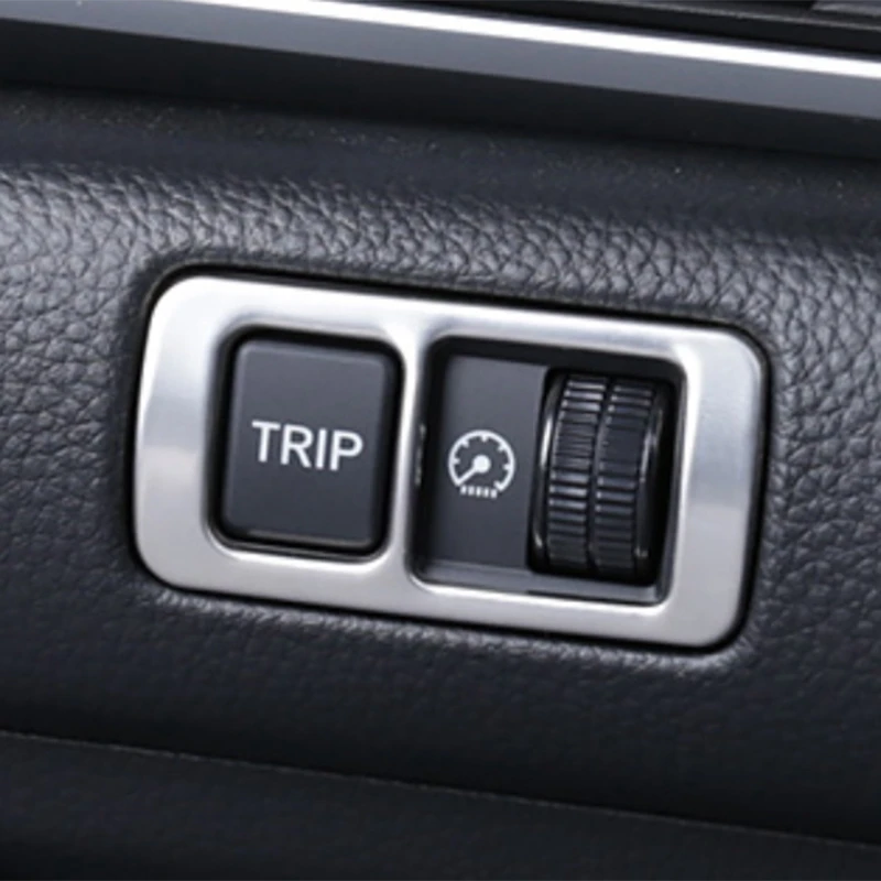 Автомобильная сталь серебристый титановый переключатель фар рамка управления