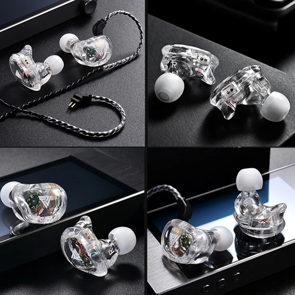Новое прибытие QKZ VK1 HIFI тяжелый бас шумоподавление Стерео Съемный проводной наушник-вкладыш