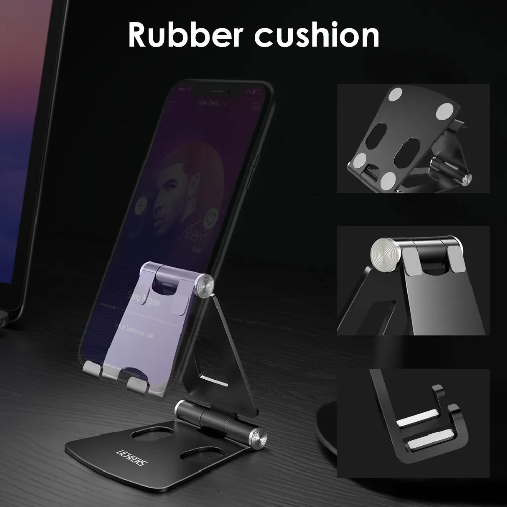 

Phone Holder Stand for Xiaom Samsung Huawewi Metal Phone Holder Foldable Mobile Holder Phone Stand Desk For Apple Iphone