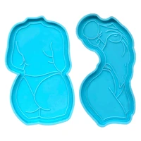 diy sexy female back view coaster tray mold cup mat holder storage box resin silicone mould handmade home decoration making tool