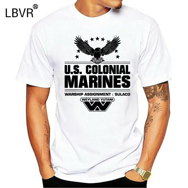 Мужская Дизайнерская футболка U.S Colonial Marines Warship Sulaco Movie Alien Aliens Sci Fi в стиле ретро