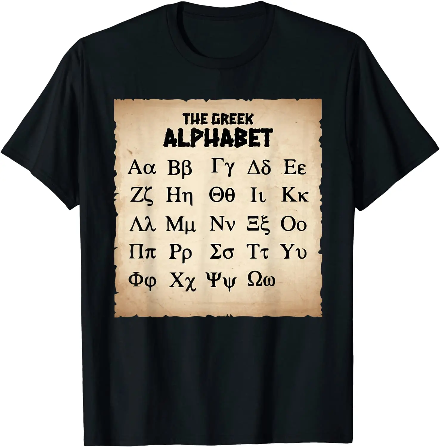 

Greek Alphabet Letters Language Symbols Ancient Greece T-Shirt