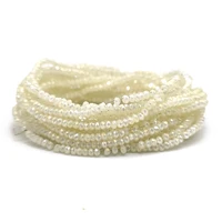 1mm faceted white glass plated glass crystal round beads loose spacer beads for jewelry making bracelet necklace accessories