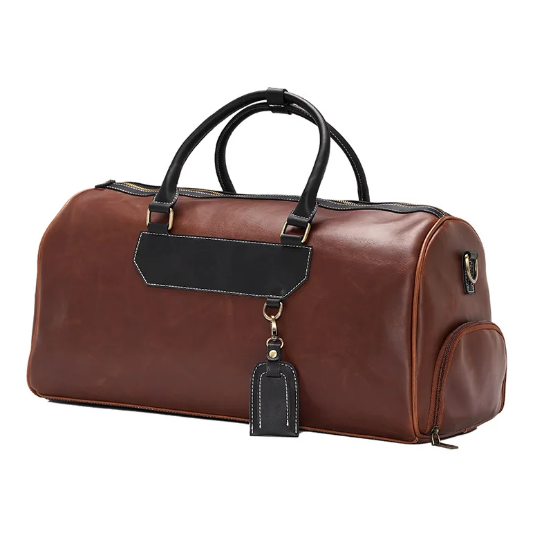 2019 качественная дорожная сумка коричневая лошадь сумасшедшая кожаная пара