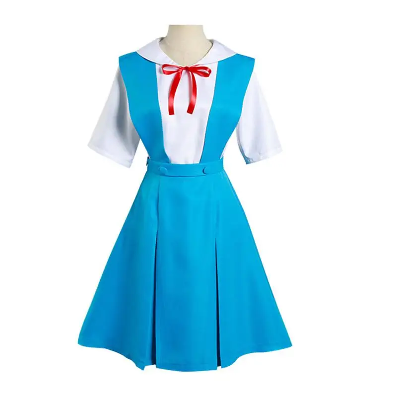 Anime Evangelion Halloween Cosplay Costume Asuka Langley Soryu Tokyo Ayanami Rei Costume School Uniform Sailor Dress S-3XL