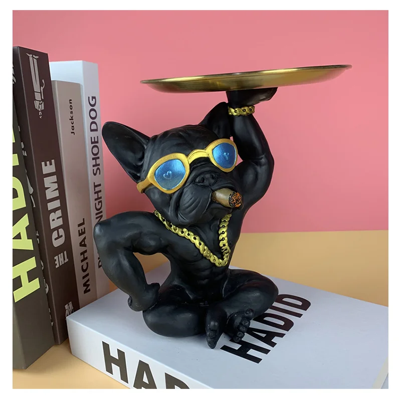 

Декоративный Декор для дома, крутой бульдог, статуя, скульптура, украшение стола, настольная коробка для хранения, фигурка собаки, украшение...
