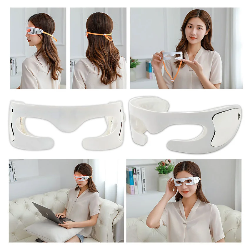 

Electric Vibration Eye Massager Hot Compress Therapy Glasses EyeCare Wrinkle Fatigue Relieve Vibration Massage Machine Wholesale