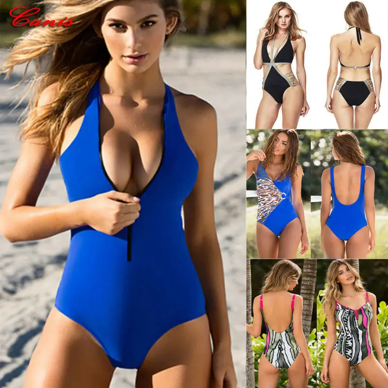Монокини пуш ап бикини 2019 крест Лоскутные женские Купальники Купальник Холтер
