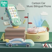 eletric cartoon car phone toys for baby 0 12 months juguetes with projector light electronic telephone kids educational toy gift