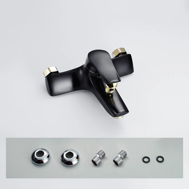 Wall Mounted Bathroom Faucet Valve Copper Triple Bathtub Mixer Tap Bath Shower Hot And Cold Water Mixing Nozzle | Обустройство дома