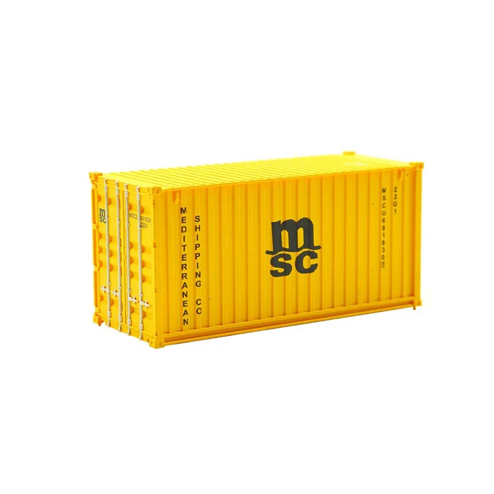 MSC 1 шт. HO 1: 87 масштаб 20 футов пластиковый ящик для хранения Контейнер модель аксессуары для поезда для модели масштаб поезда - Цвет: MSC