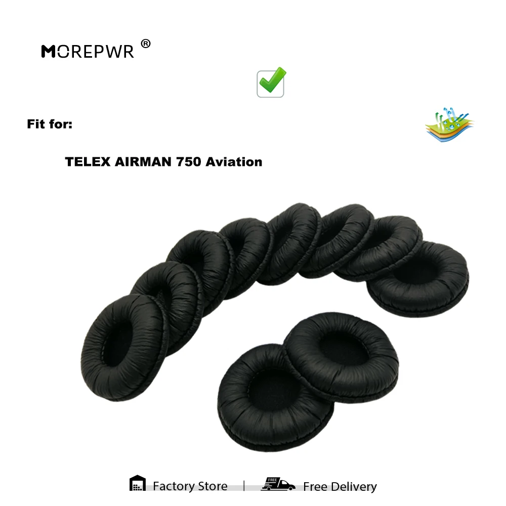 Сменные амбушюры для авиационной гарнитуры TELEX AIRMAN 750 кожаные наушников |