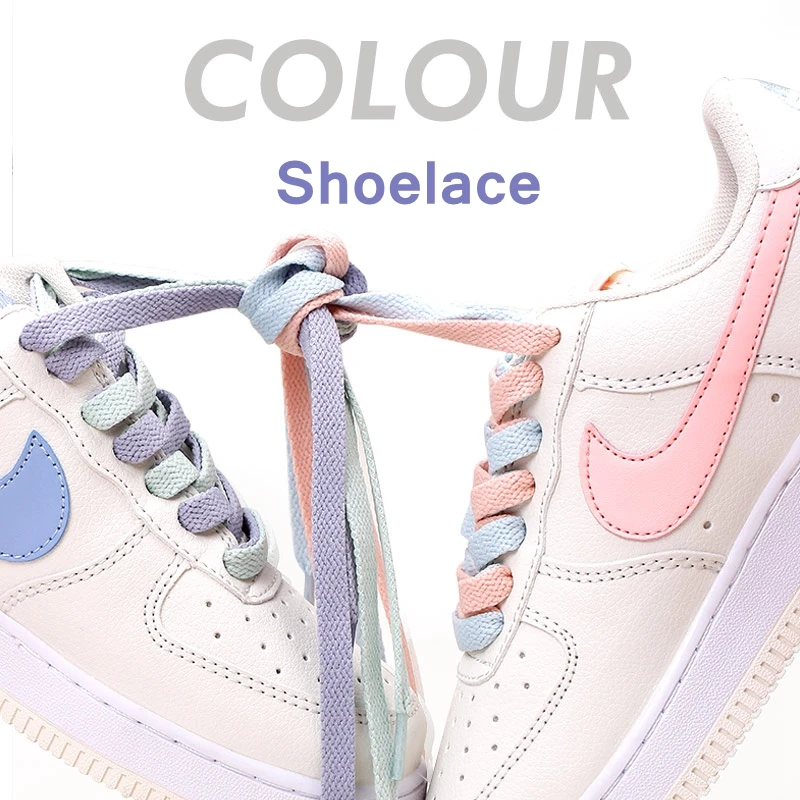 1Pair Flats Shoelace For AJ/AF Shoelaces Off Sneaker White Shoes Lace For Women and Men Shoelace 4 Colors