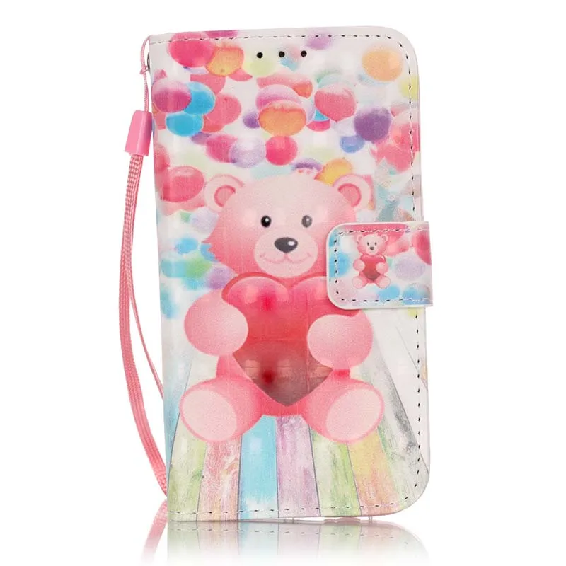 Balloon Bear Чехол-бумажник чехол для samsung Galaxy Core Grand Prime G360 G530 G532 J3 J5 SM-J510F S4 S5 S6 Edge Plus S7 крышка подставкой Coque C21 - Цвет: Balloon Bear