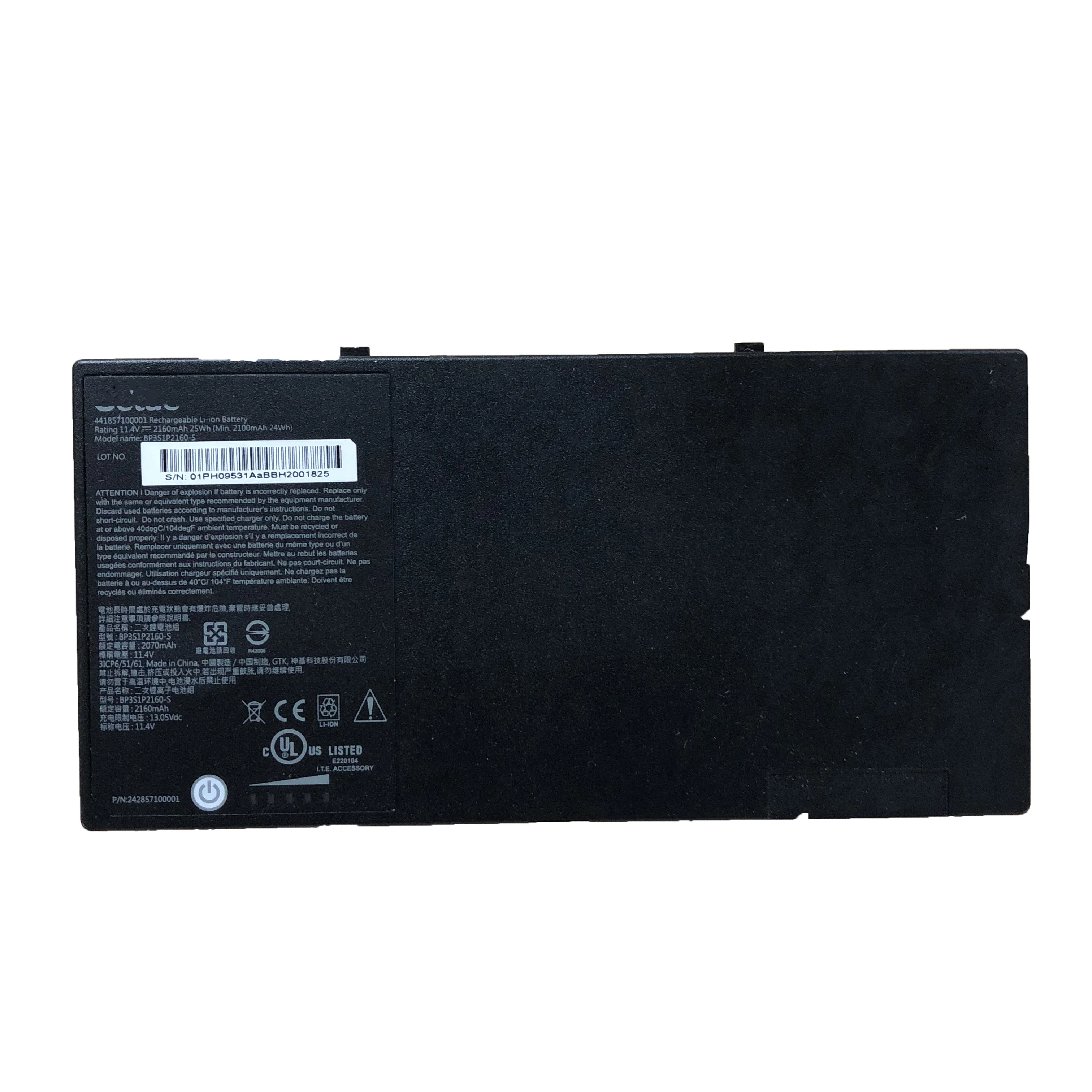 11,4 В 24 Втч 2160 мАч BP3S1P2160-S новый оригинальный аккумулятор BP3S1P2160 для ноутбука Getac F110 Tablet Series 441857100001.