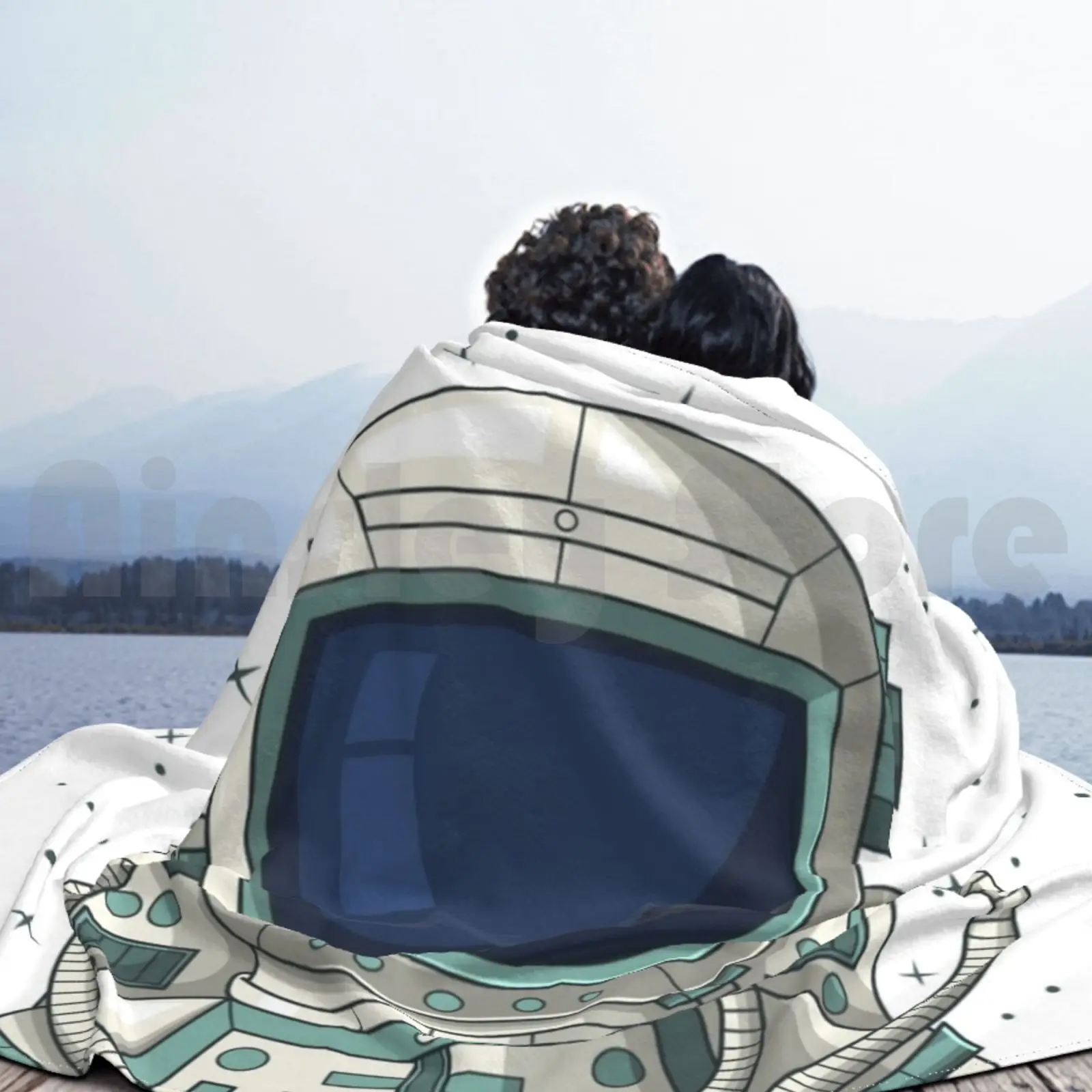 Одеяло космонавта супер мягкое теплое легкое тонкое звездное космонавт звезды