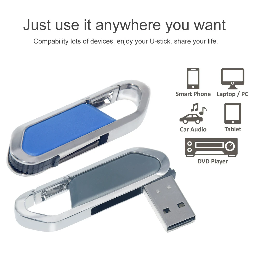 USB флешка с логотипом на заказ высококачественный металлический флеш-накопитель