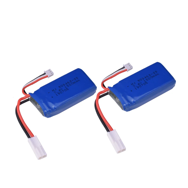 2 шт. 7 4 V 1100/1500/2000mAh литий-полимерный Батарея JST/EL/контрольные выводы вилки типа