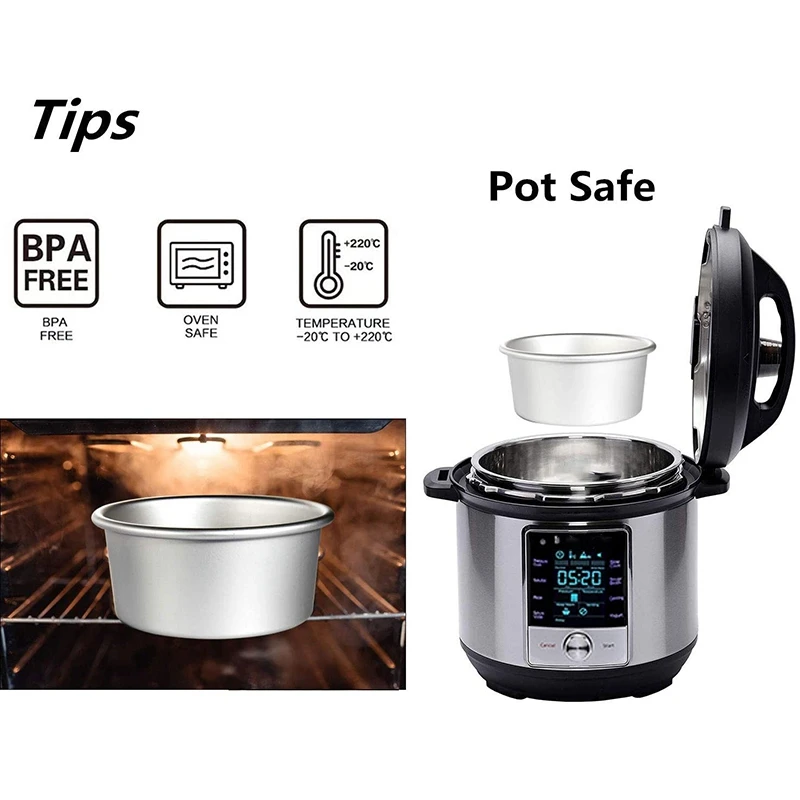 

Cake Pan 4 Inch, Set of 6, Non-Stick Cheesecake Pans ,Round Cake Pans