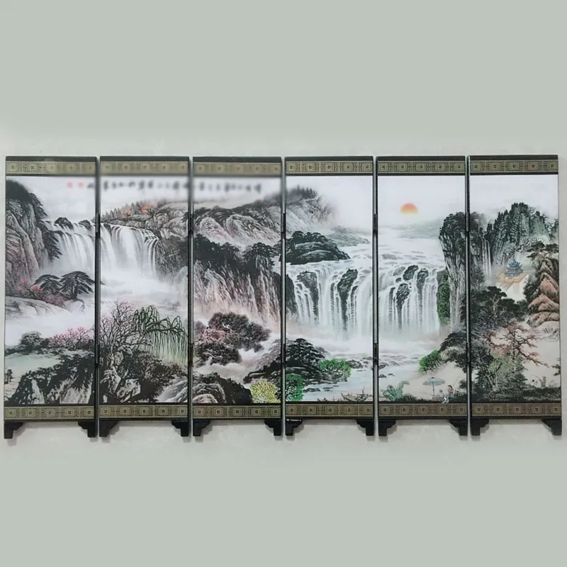 

Wall Divider Partition Screen Decal Home Decoration Kitchen Mini Folding Wooden