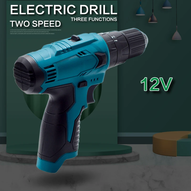 Электрическая аккумуляторная дрель отвертка ручной гайковерт 12 В 32 Н/м 10 мм для