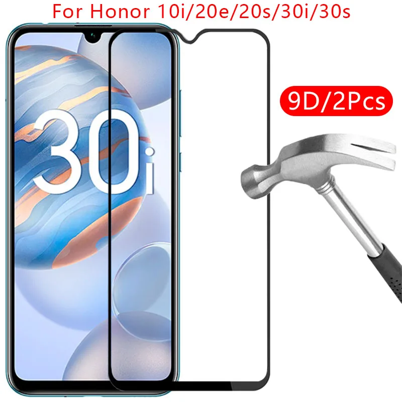 

9d protective tempered glass for huawei honor 30i 30s 20s 20e 10i screen protector on honer 10 30 i i10 i30 20 s e s20 e20 s30