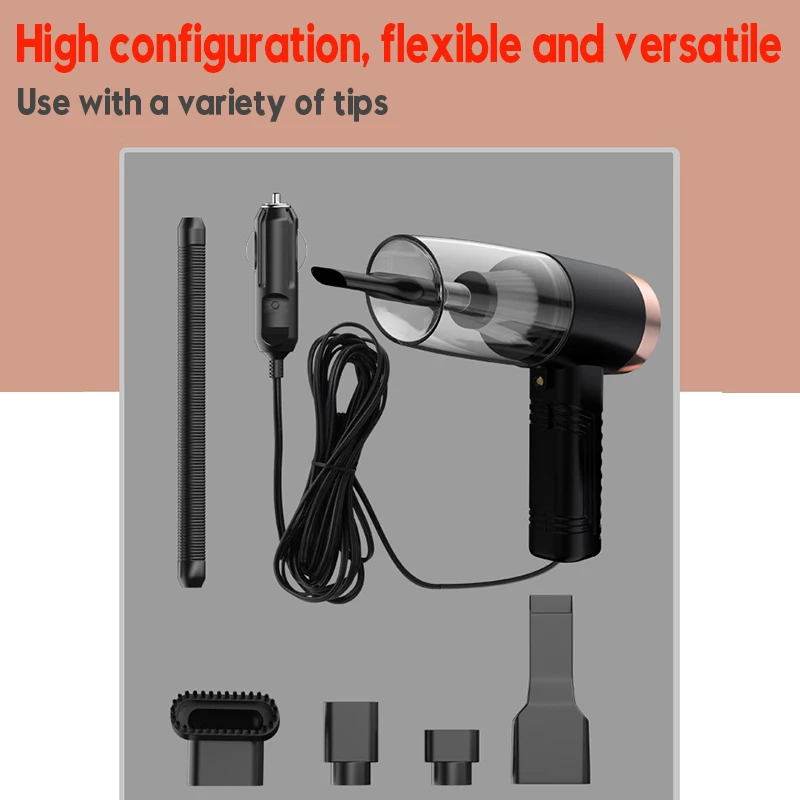 

4500PA 120W 12V High Power Car Vacuum Cleaner with 5M Power Cord Wet/Dry Use Auto Vacuum Cleaner for Car Home Office