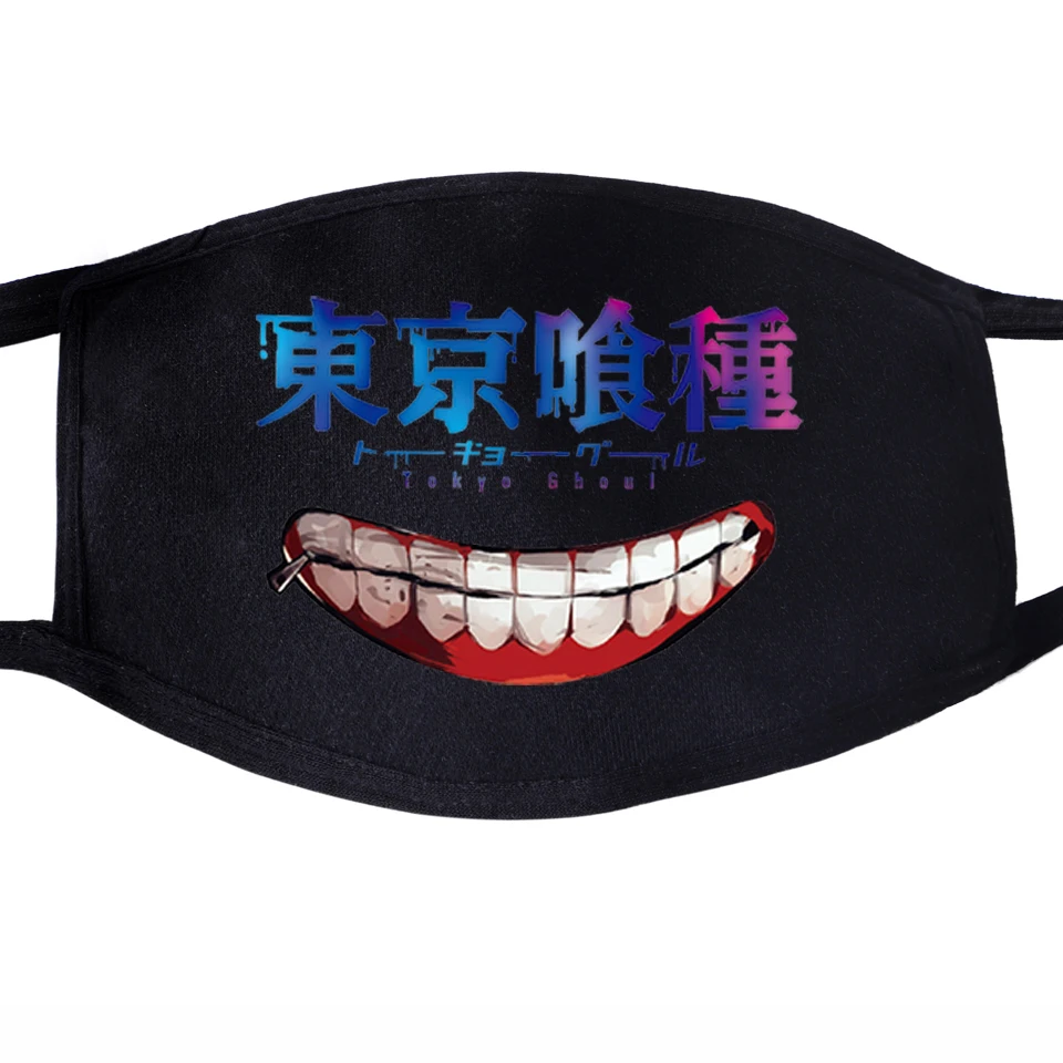 

Tokyo Ghoul Ken Kaneki Dustproof Mouth Face Masks Hip Hop Japan Anime 1pcs Unisex Black Cycling Anti-Dust Cover Mask