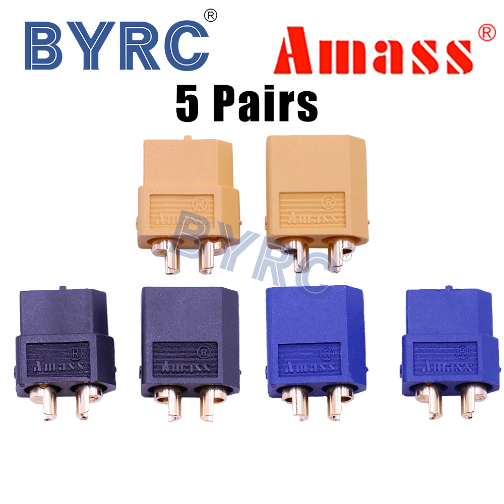 Штекерный и гнездовой разъем XT60 для радиоуправляемого вертолета квадрокоптера