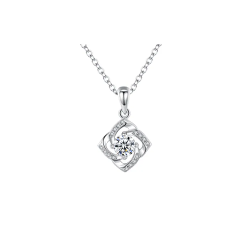 

Excellent Cut Pass Diamond Test 1ct D Color Good Clarity VVS1 Moissanite 925 Silver Pendant Necklace for Women Gift JE-15