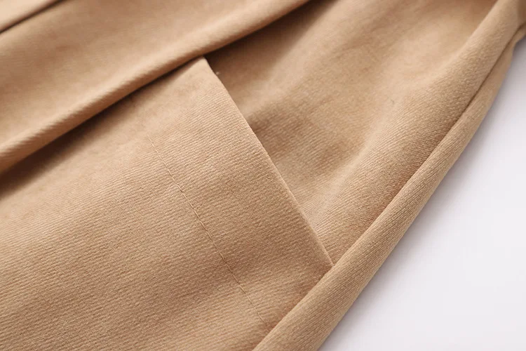 Юбка-миди женская однотонная с карманами и высокой талией на осень/зиму 2020 |