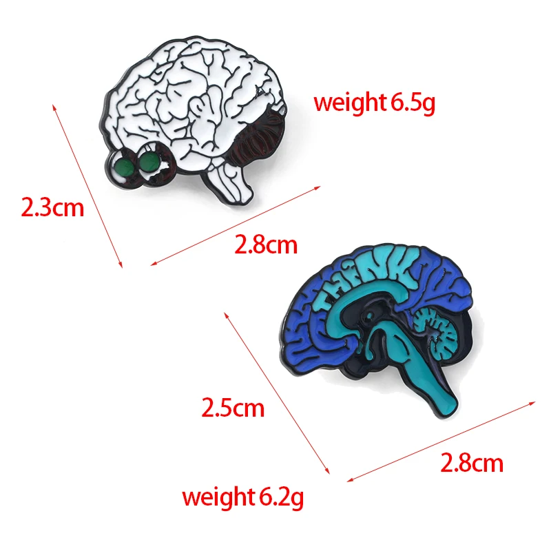 MIDY Human Organs Brooches Pins Anatomical Brain Neurology Heart Lung Badge Brooch For Men Lady Doctor Nurse Coat Gifts Jewelry | Украшения