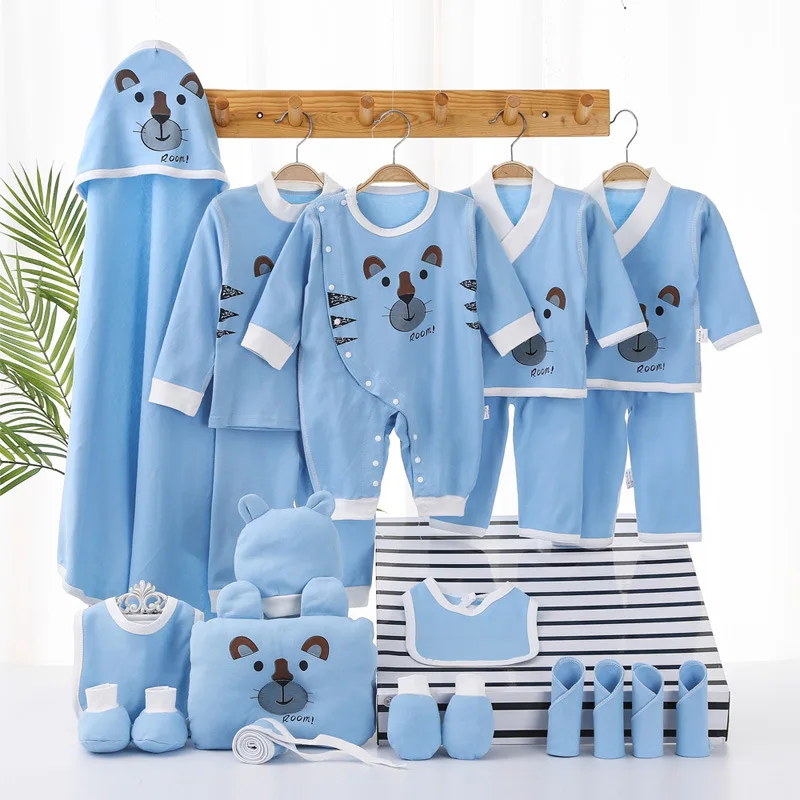 

21Pcs/Set Newborn Baby Boy Girl Clothing Set 100% Cotton Soft Long Sleeve Infant Clothing Baby Shower Gift Newborn Clothing Set