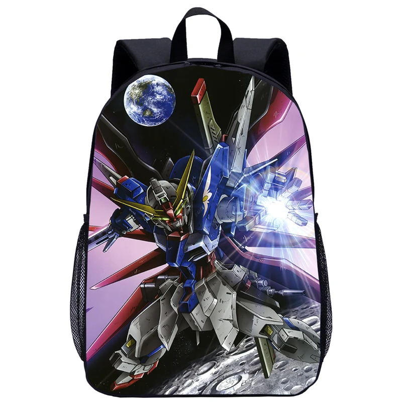 Рюкзаки для мальчиков и девочек крутой мультяшный аниме мобильный костюм Gundam 3D