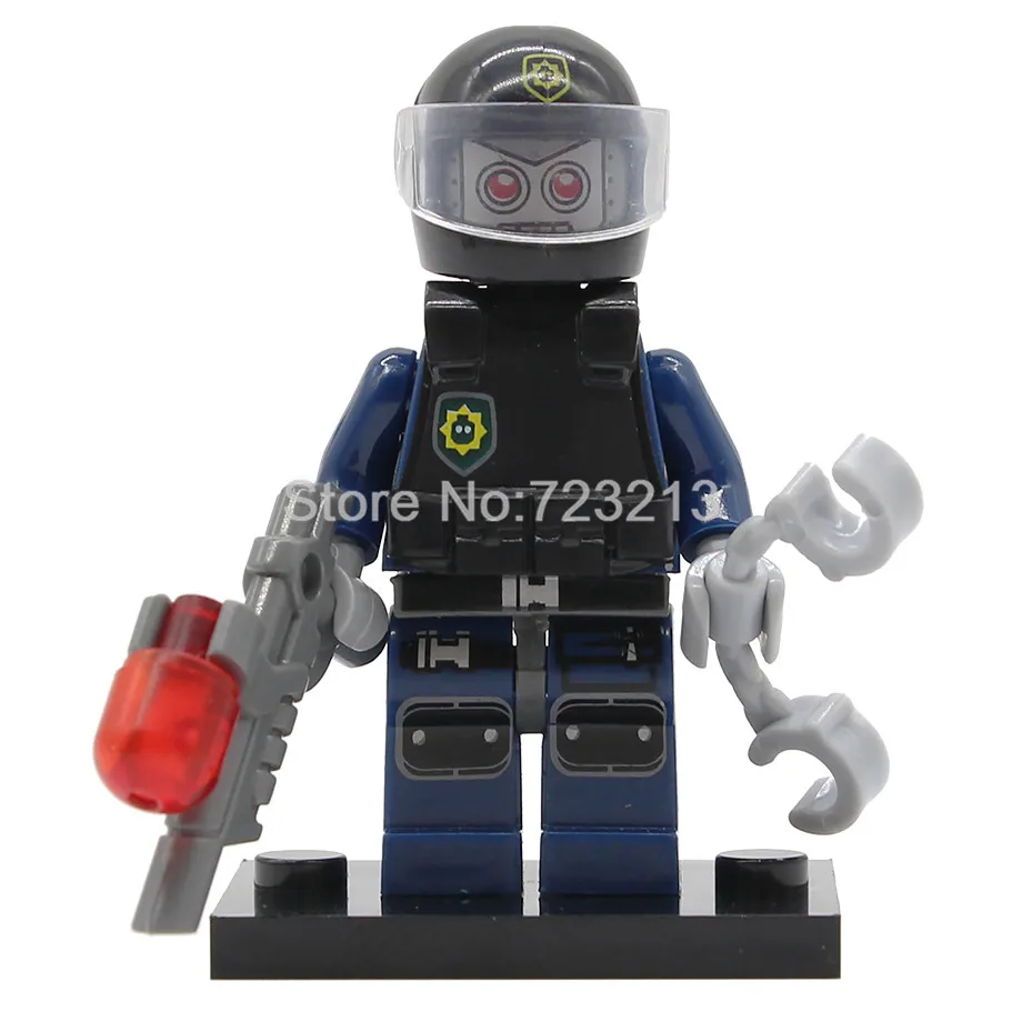 L014 Robo SWAT Одна забавный фильм 2 фигурка Эммет Мелодия Темпо диско Китти зебе Рекс Lucy Sharkira строительные блоки Модель Кирпичи Игрушка - Цвет: L014 Robo SWAT