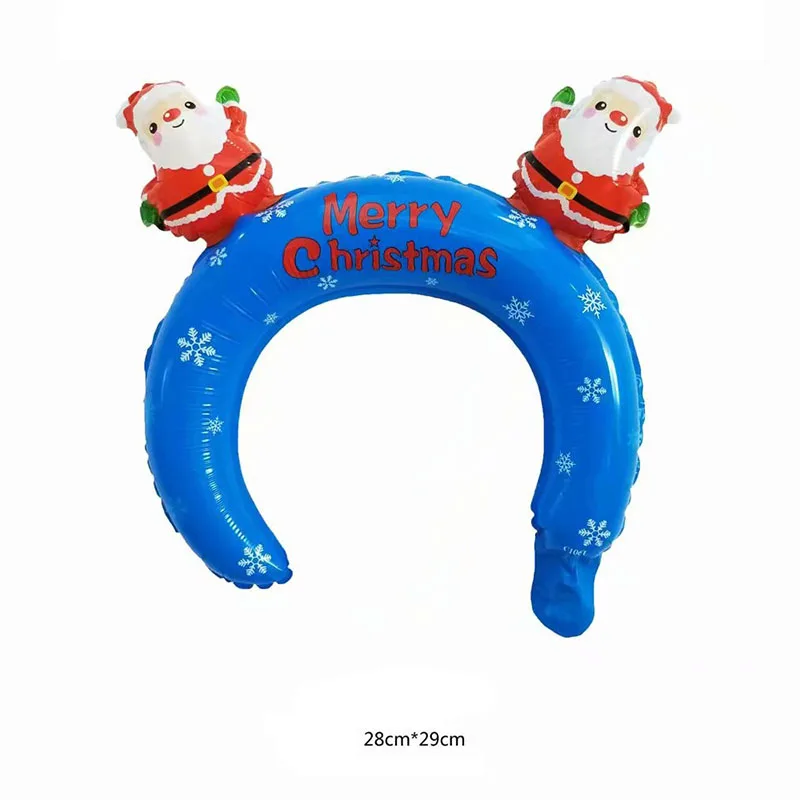 santa claus 5 шт. Navidad воздушные шары Рождественская заколка для волос шар Санта Клаус Снеговик головная повязка рождественские украшения Новогодний Декор Globos - Цвет: santa claus