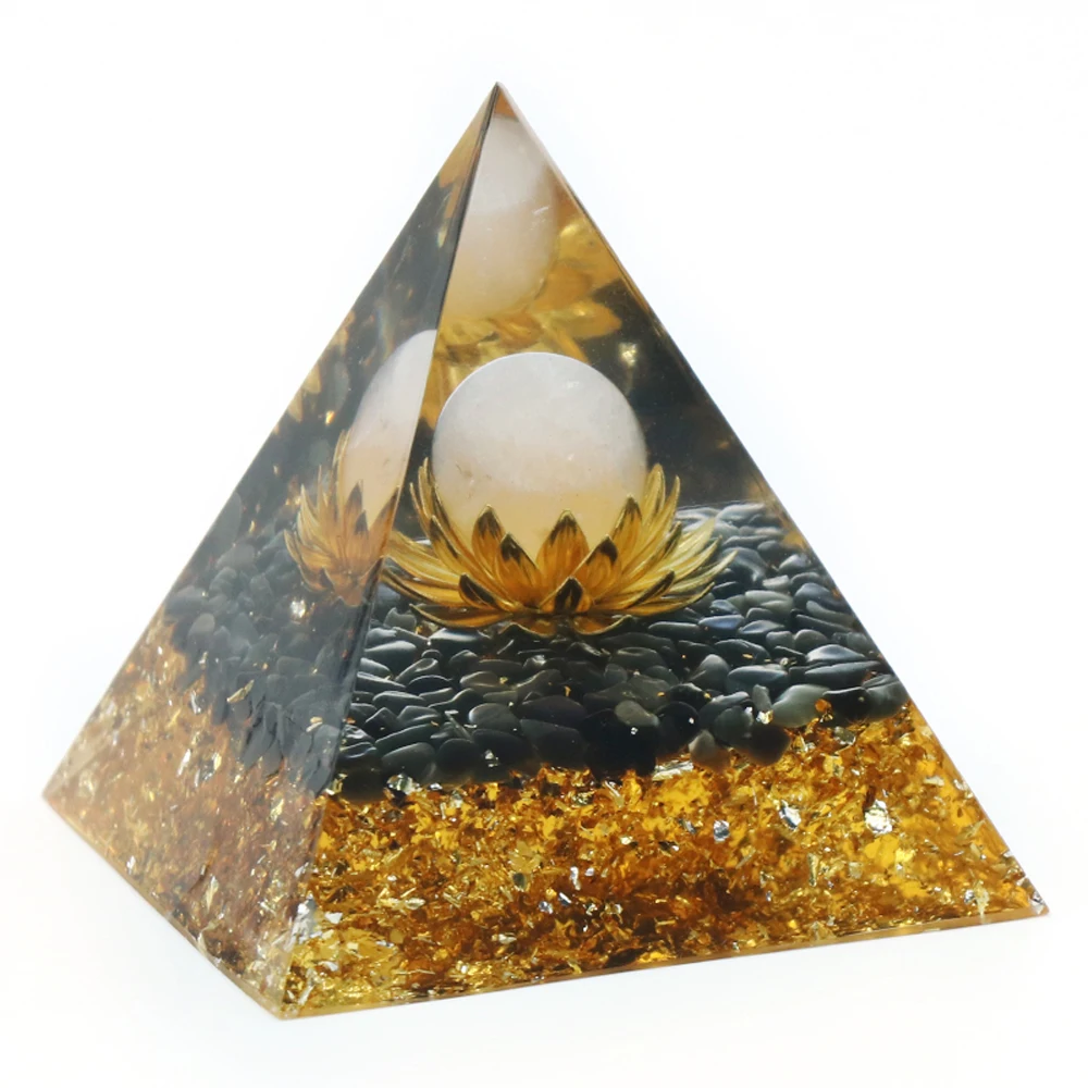 

Small Ornaments Natural Stone Rose Quartz Pyramid Healing Meditation Crystal Ball Energy Bead for Decorating Bars Store Hotels