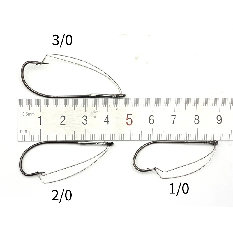 Rompin 10 шт./кор. W3369 рыболовный крючок без колючий размеры 1/0 3/0 басы из